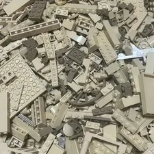 LEGO Tan & Dark Tan Mixed Random Loose Parts Bulk Lot 1/2LB Used Clean-REBRICKS