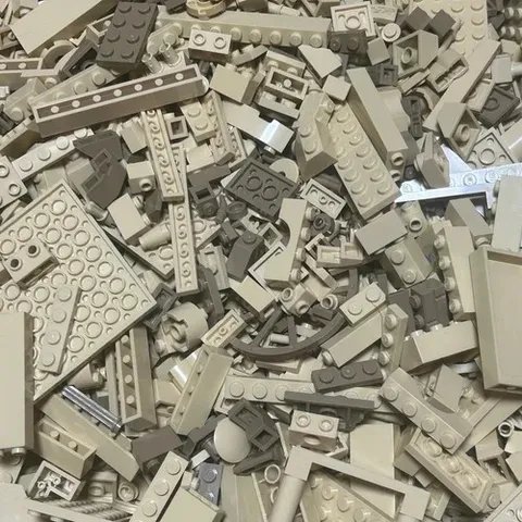 LEGO Tan & Dark Tan Mixed Random Loose Parts Bulk Lot 1/2LB Used Clean-REBRICKS