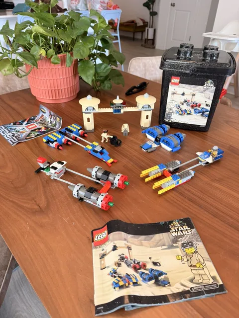 Vintage Lego Star Wars Podracing Bucket (7159) 100% Complete w/ Bucket, Instruct