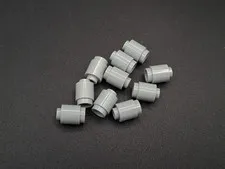 LEGO - 10x - Brick - Round Brick - 1x1 - Light Grey - Light Grey - 3062