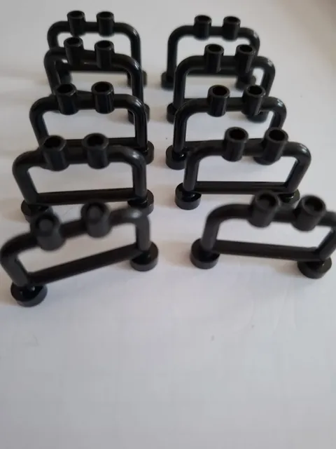 No 329 10x Lego Fence 4083 Black