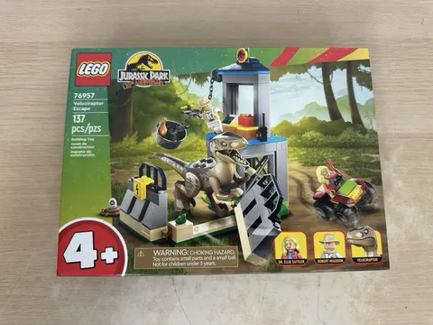 Lego 76957 Jurassic World Velociraptor Escape Building Toy 137 Pcs - NEW SEALED