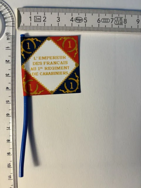 1x 54mm French Napoleonic 1st Carabiniers 1804 Flag on Genuine LEGO Flagpole
