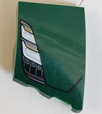 LEGO Dark Green Wedge 3x2 Right No Studs Lotus Evija Car Headlight Pattern