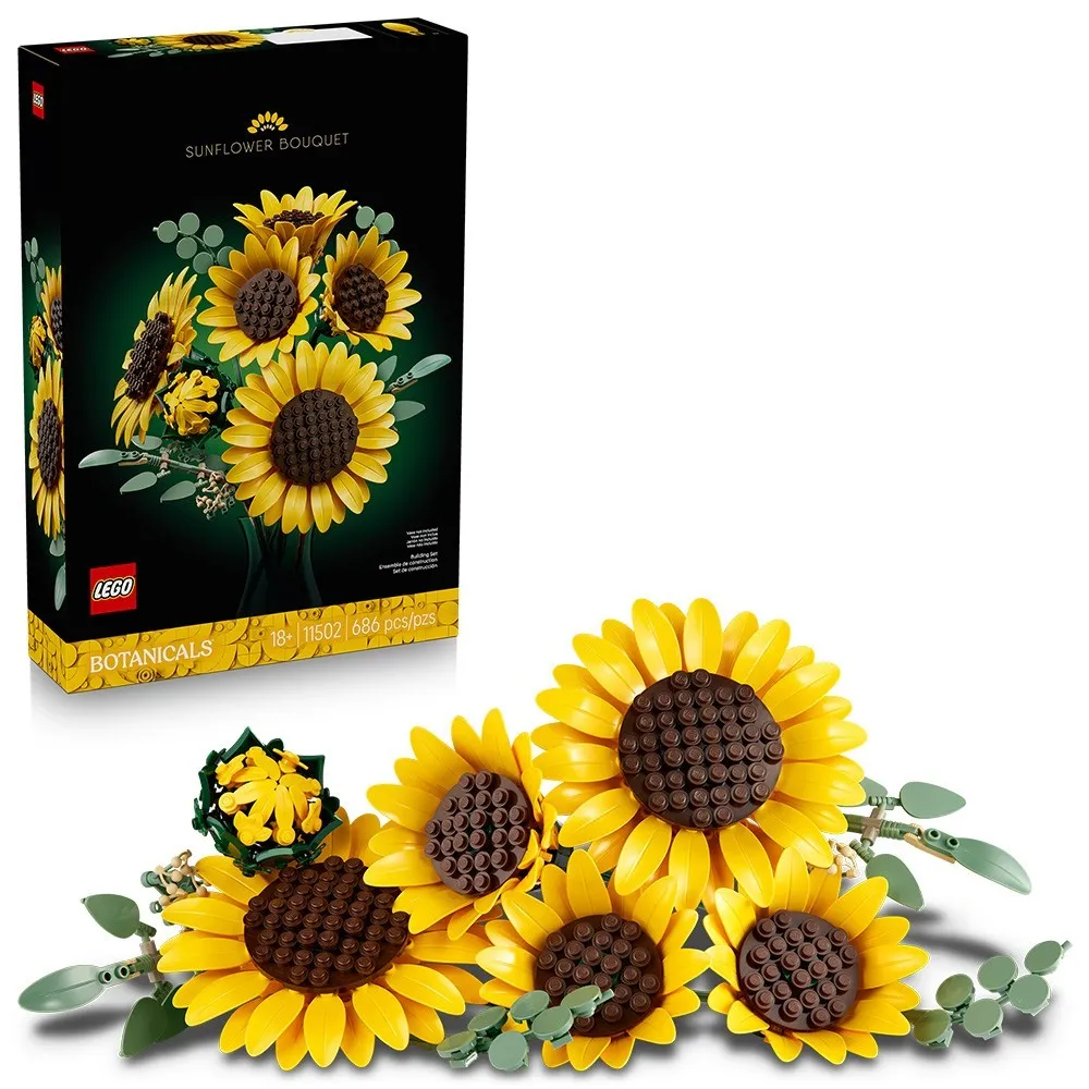 LEGO Botanical Sunflower Bouquet Building Set, 686 pc