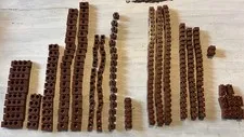 LEGO Reddish Brown Modified Bricks Lot 263 Pc Headlight SNOT 1x1 1x2 1x4 Parts