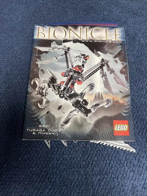 LEGO Bionicle Warriors 8621 Turaga Dime and Nivawk 100% Complete W/Instructions 