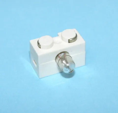 LEGO 9V Electric Light Brick 1 x 2 with Single Side Light White Mindstorms NXT