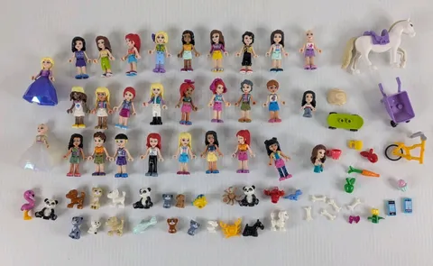 Lot of 28 Lego Friends Minifigures Plus Assorted Animals And Accessories 