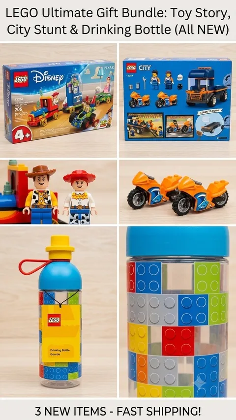 LEGO Disney Toy Story 43264 City 60491 Bottle Gift Bundle NEW Sealed motorcycle