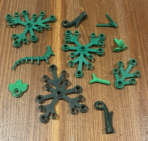 x11 LEGO Greenery Plant Pieces Bulk Lot Shrubs Grass Trees Leaves Green Sprouts