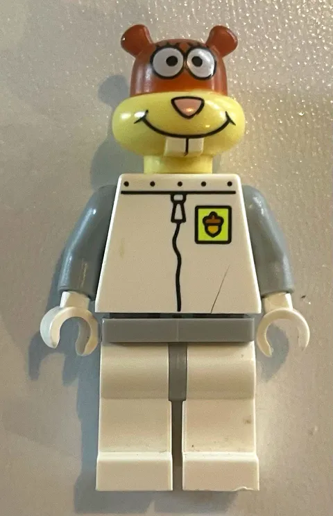 LEGO SpongeBob Sandy Cheeks Minifigure BOB031 White Legs Missing Helmet Genuine