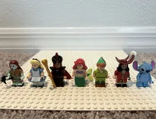 LEGO Disney MINIFIGURES Lot Ariel Alice Jafar Peter Pan Captain Hook Stitch