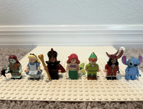 LEGO Disney MINIFIGURES Lot Ariel Alice Jafar Peter Pan Captain Hook Stitch
