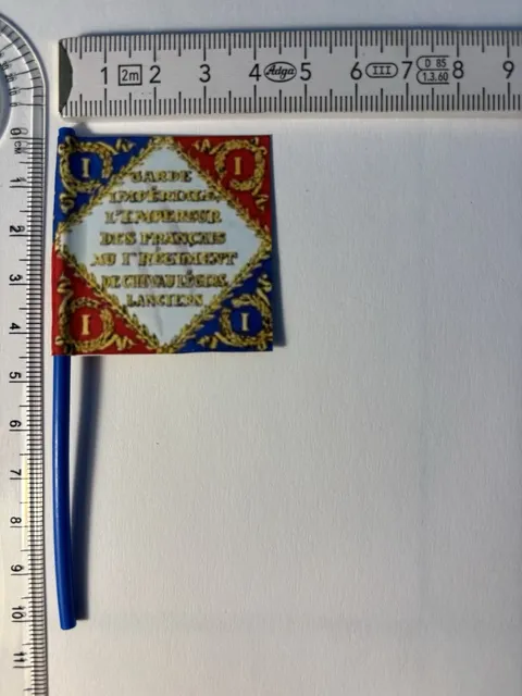1x 54mm French Napoleonic 1st Guard Lancers Poles Flag on Genuine LEGO Flagpole