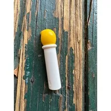 LEGO Vintage 2010 White Candle with Yellow Flame Accessory Piece 2.75 Inch