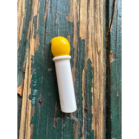 LEGO Vintage 2010 White Candle with Yellow Flame Accessory Piece 2.75 Inch