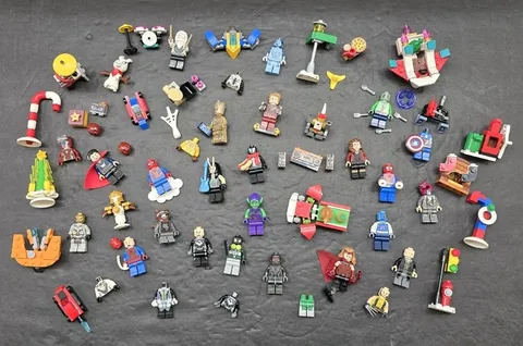 LEGO Marvel Minifigure And Parts Lot Spider man Loki Venom Iron Advent Guardians