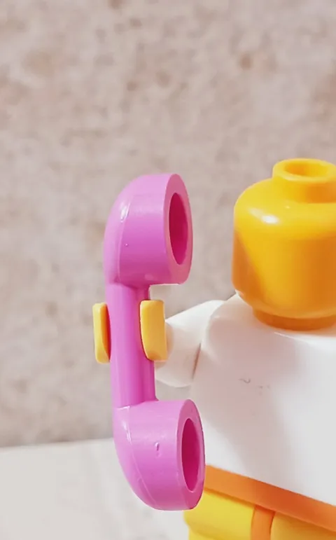 LEGO Pink Phone handset Receiver HANDLE DINK See Photo small knick Cool Part