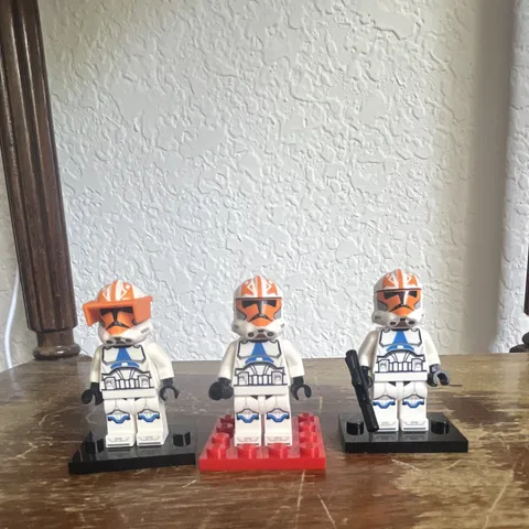 Lot of 3 332nd LEGO Star Wars Clone Trooper Minifigure w/ Blaster