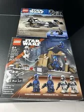 LEGO Star Wars 75436 & 75373 Mandalorian Sets New Sealed NIB