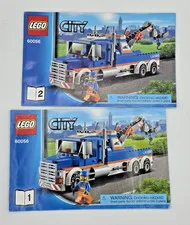 Lego 60056 City Tow Truck Instruction Manual Only Booklet 1 &2 No Bricks 2014