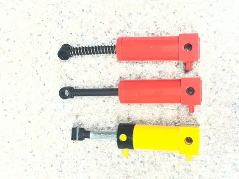 Lot Of 3 LEGO Pneumatic Cylinders 4701 4793 Yellow & Red
