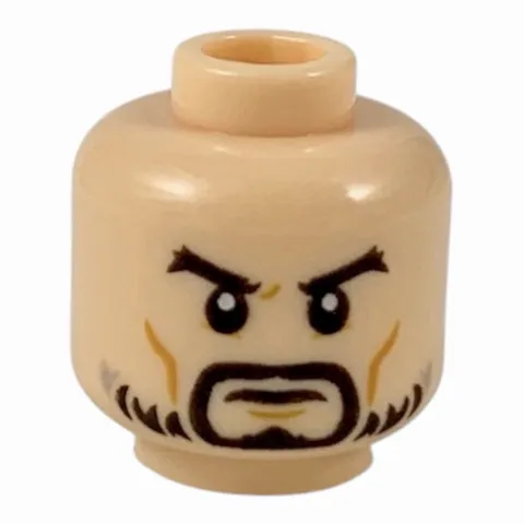 LEGO Minifigure, Head Black Eyebrows, Goatee, Light Beard Overwatch
