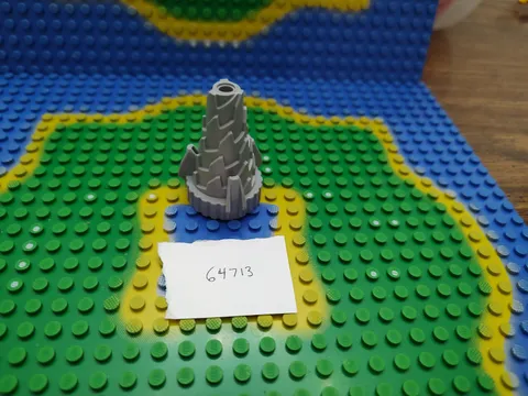 Lego part 64713 Cone spiral jagged – step drill (grey/gray)