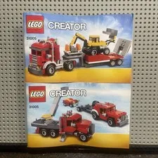 Instruction Manuals Only For LEGO CREATOR Construction Hauler & Excavator 31005