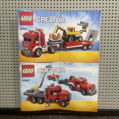 Instruction Manuals Only For LEGO CREATOR Construction Hauler & Excavator 31005
