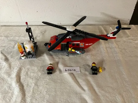 2013 LEGO 60010 Fire Helicopter, Missing One Piece and some Stickers