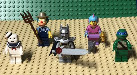 LEGO Minifigures Lot: STAY PUFT MAN, TMNT, BATMAN EXCALIBUR, THE SIMPSONS KRUSTY
