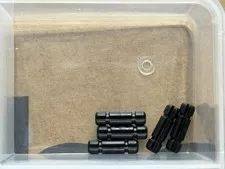 LEGO Parts - Black Technic, Axle 2L Notched - No 32062 - QTY 5