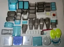 Lego Lot Of Various Translucent Windscreens, Cockpits, Panels Etc.