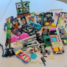 LEGO Mixed Pieces & Parts Lot Partial Builds - Ninjago, Friends, Super Mario