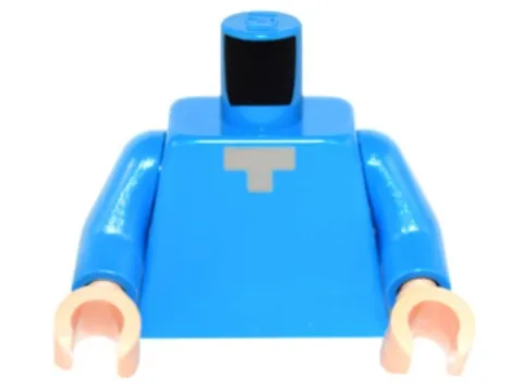 LEGO® Part 973pb1813c01 - Torso Pixelated Light Nougat Neck (Minecraft Steve)