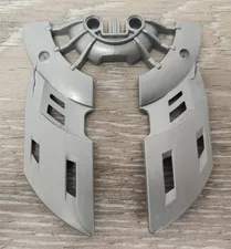 Lego 57529 Pearl Light Gray Bionicle Weapon Double Blade Shield Half READ #2