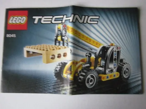 Lego Technic Building Instructions Instruction 8045 Wheel Loader Forklift