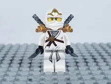 LEGO NINJAGO Zane ZX njo0031 White Ninja Shoulder Armor Swords 2012