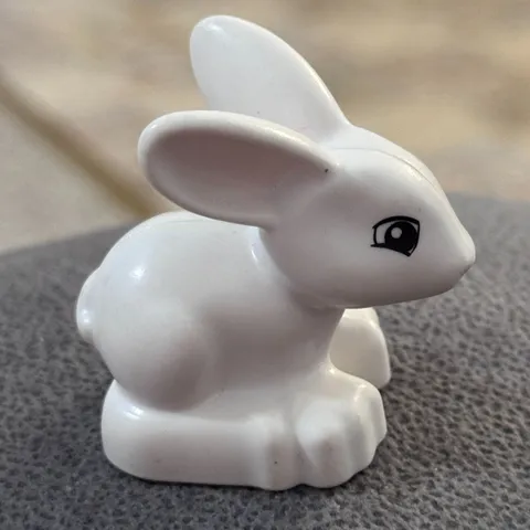 Lego Duplo White Rabbit Bunny Animal Figure Minifigure Toddler Toy Pretend 444J3