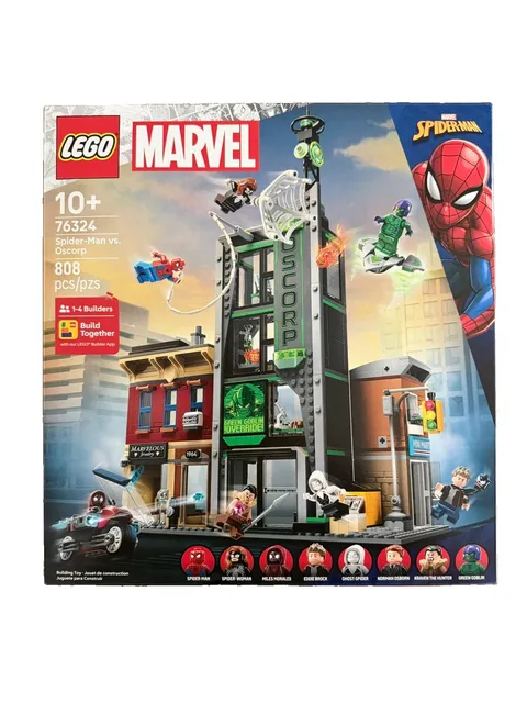 LEGO 76324 Marvel Spider-Man vs Oscorp 808 Pieces (8 minifigures) New Sealed 