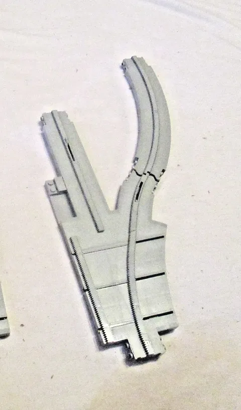 Lego Monorail Track Switch Old-Light Gray RIGHT 2889 Unitron 6991 Lego Space