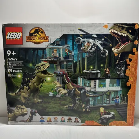New! LEGO Jurassic World Dominion Giganotosaurus & Therizinosaurus Attack 76949