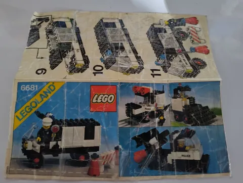 Lego Town Police Van (6681) Instruction Booklet Only