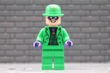 LEGO® Arkham Asylum sh1081 - The Riddler - Bright Green Outfit and Bowler Hat