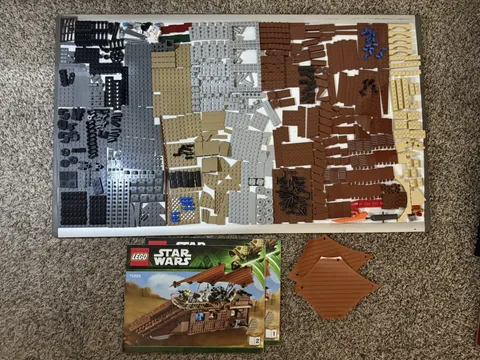LEGO Star Wars 75020 Jabba's Sail Barge 1 Minifig (sw0217a) & 95% Complete Ship