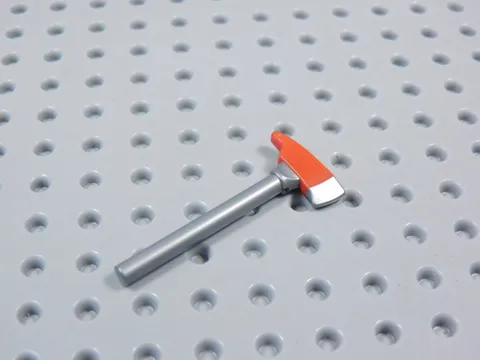 LEGO Flat Silver w/ Red Axe Tool Accessory Minifig AZ