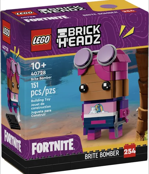 Brand New! LEGO 40728 BRICKHEADZ Fortnite Brite Bomber Exclusive GWP Sealed