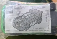 2009 New Sealed General Mills Cereal Prize Lego Racers Green Car 2 1/2" Toy